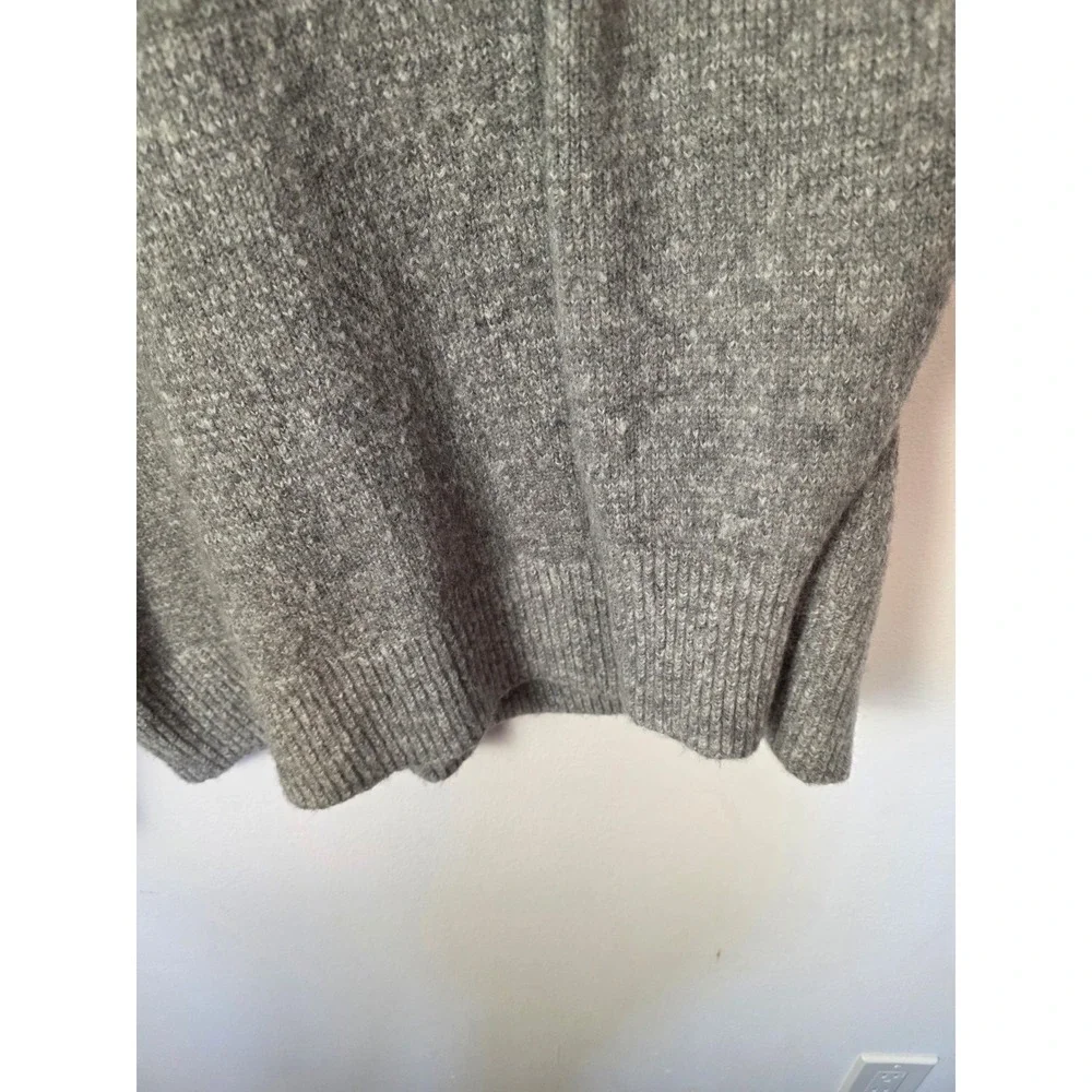 J.Crew Relaxed‎ Gray Merino Wool Alpaca Blend Oversized Crewneck Sweater Womens - Picture 4 of 8